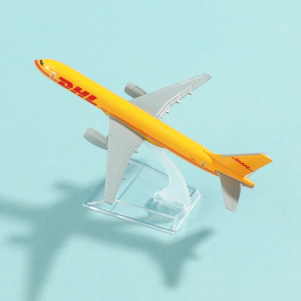 Réplica de avión de Metal a escala 1:400, Boeing 757 de DHL, modelo de avión fundido a presión, avión en miniatura para el hogar y la Oficina, juguetes para niños