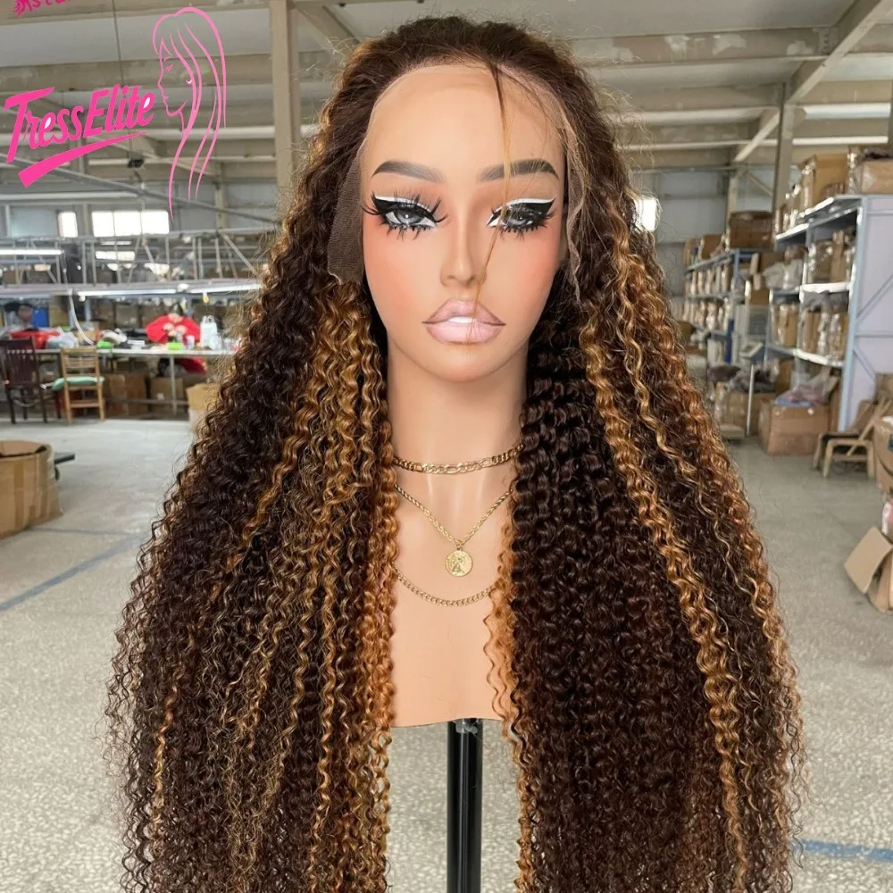 

100% настоящие человеческие волосы премиум-класса 13*4, кружевная повязка на голову 4/27 Piano Pick Dye, настоящие волосы, вьющиеся, маленький рулон, плотность 180%, полное ручное плетение