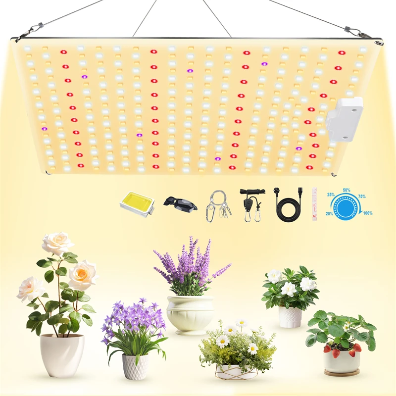 LED Büyütme Lambası 500W 600W 800W 1000W Diyot Tam Spektrum Sessiz Kuantum Panel Sera Çadırı Hidroponik Bitkiler için Kullanılır
