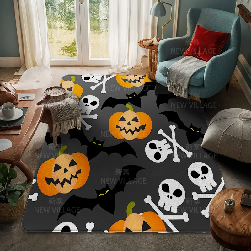 House entrance carpet Home door mat Living Room Bath Foot bathroom non-slip water absorption rugs bath Halloween Autumn Pumpkin