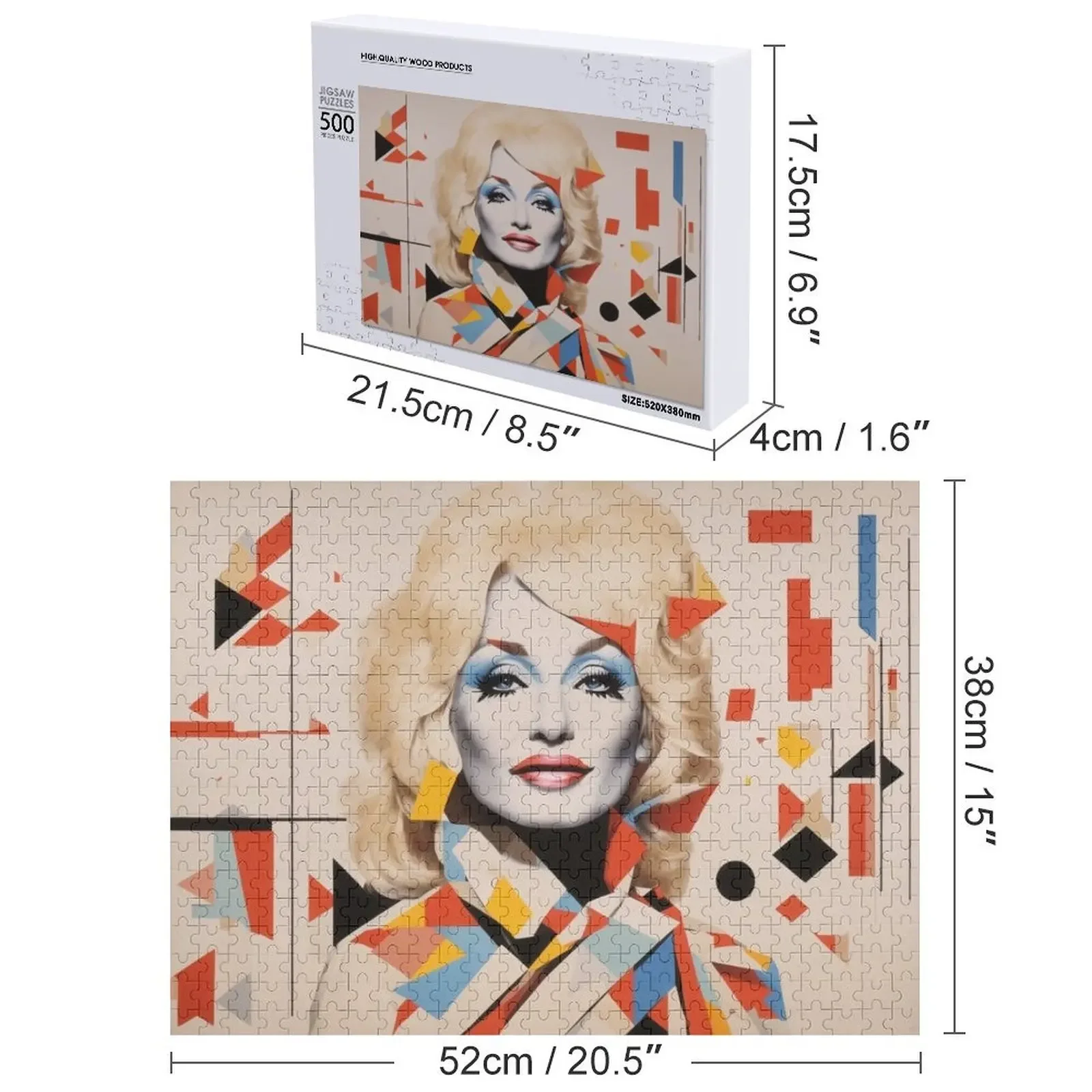 Digital design of Dolly Parton 1 Jigsaw Puzzle Game Children Christmas Gifts Personalized Gift Jigsaw Custom Puzzle