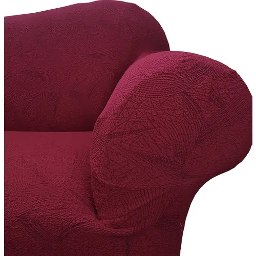 Modanilya Jacquard Lily Striped Pattern Stretch Fitted Seat Cover Flexible Washable 3 Seater Sofa Cover