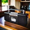 ブルートゥース付きワイヤレスラジオ,ビンテージスタイル,レトロ,USB,マルチバンド,AM, FM, SW,ステレオ,ラジカセ,mp3,オーディオ,カセット,テーププレーヤー,レコーダー 1