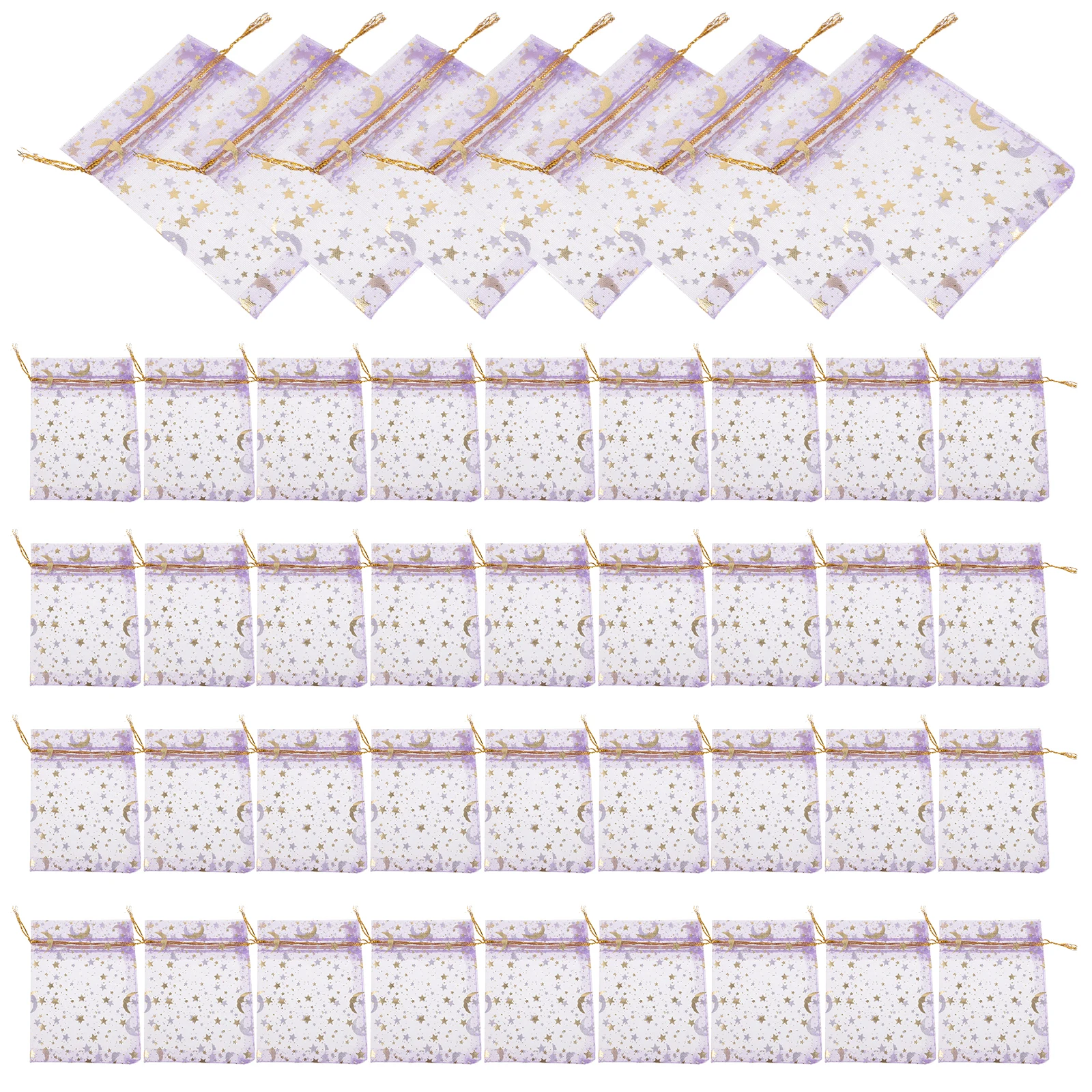 

100 Pcs Organza Gift Bag Drawstring Wrapping Bags Small Jewellery Candy Wedding Jewelry Pouches