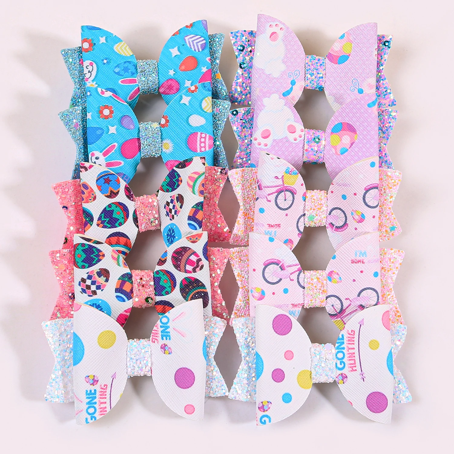 2/10pcs 소녀 머리 활 헤어 클립 아이 토끼 머리 활 바레트 클립 부활절 날 파티 헤어 액세서리 파티