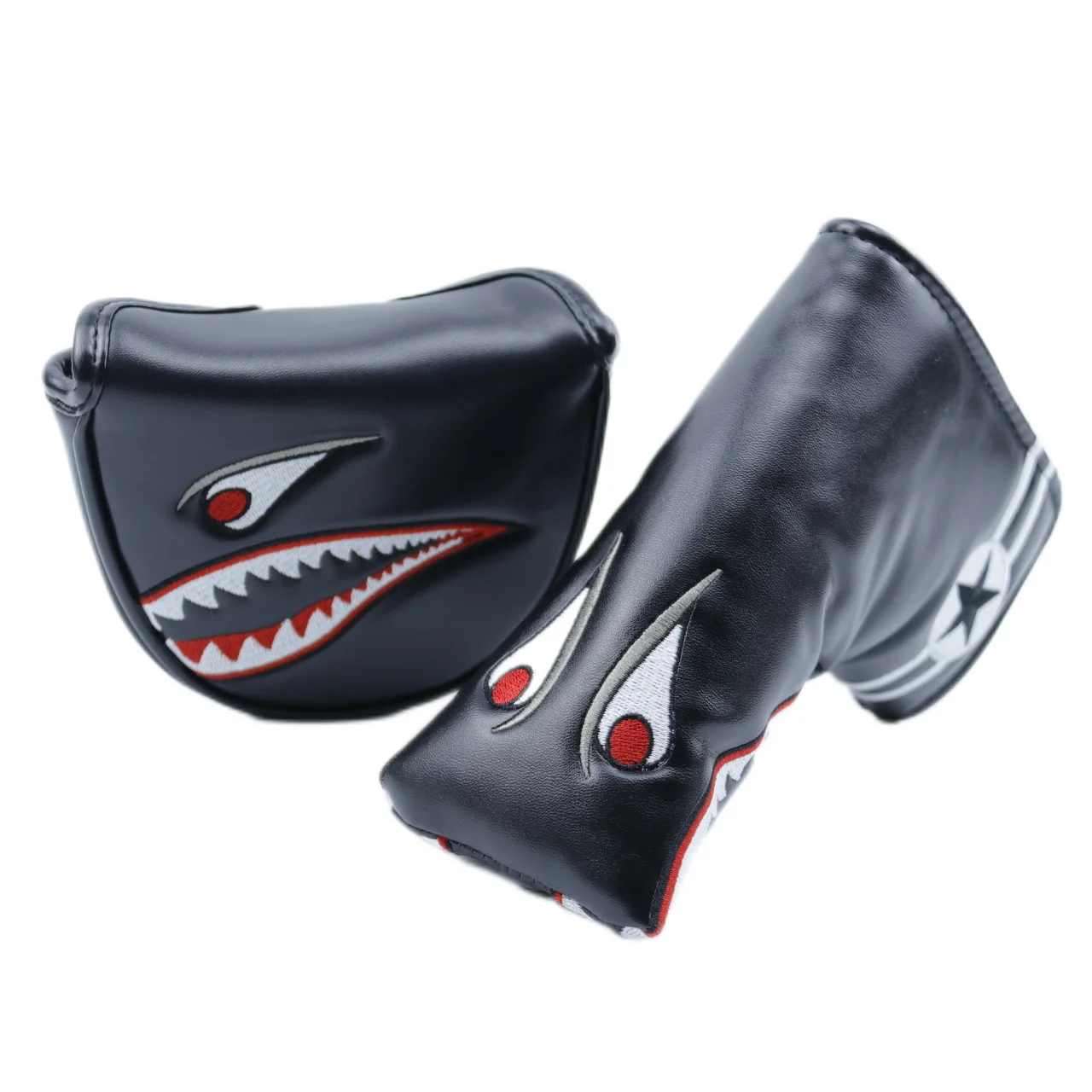 

Putter Headcover Golf Club Head Covers Putter Cover Headcover Magnetic Club Protector Golf Accessories Shark Pattern Gift