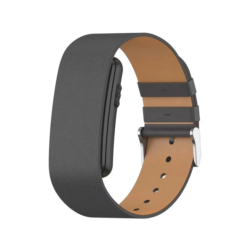 Replacement Leather Strap PU Leather Adjustable Wristband Fitness Tracker Band for Garmin CIRQA Smart Band Accessories