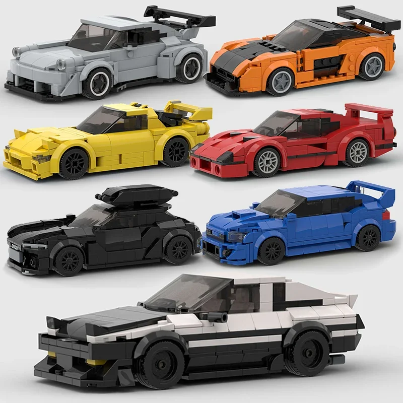 

MOC Speed Champions AE86 Cars Racers Building Blocks Sets City Vehicle Model Toys Sport Super Creative Technique for Boy Gift