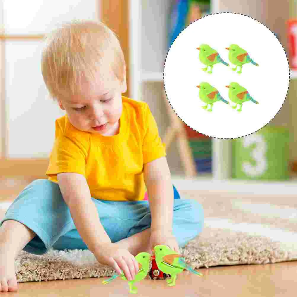 4pcs Bird Toy Singing Chirping Voice Activation Colorful Electronic Pets Lightweight Fall Resistant Nature Loving