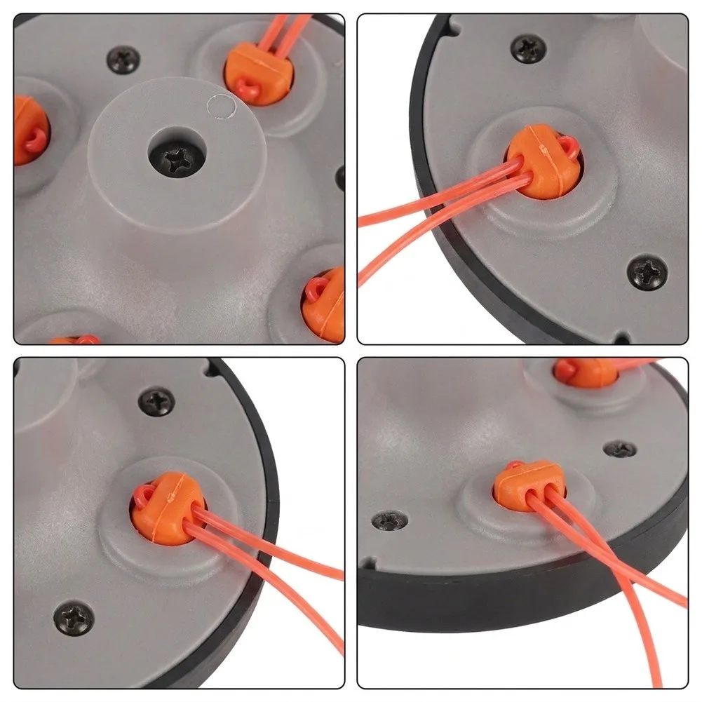 Plastic 4-Line Trimmer Head for Grass Trimming - 122.5mm x 52mm For Heavy-Duty Replacement Head for Outdoor Use