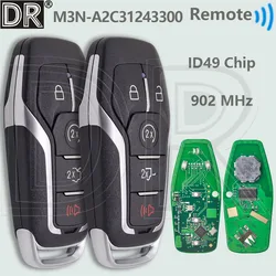 DR M3N-A2C31243300 7812A-A2C31243300 902MHz ID49 Chip Proximity Car Remote Key For Ford Explorer Mustang Edge Fusion 2013-2017