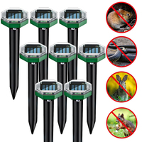 Mole Repeller Solar Ultrasonic 1/2/4/6/8Pcs Outdoor Insect Deterrent Snake Vole Gopher Remover Eco-Friendly Tool for Home Garden