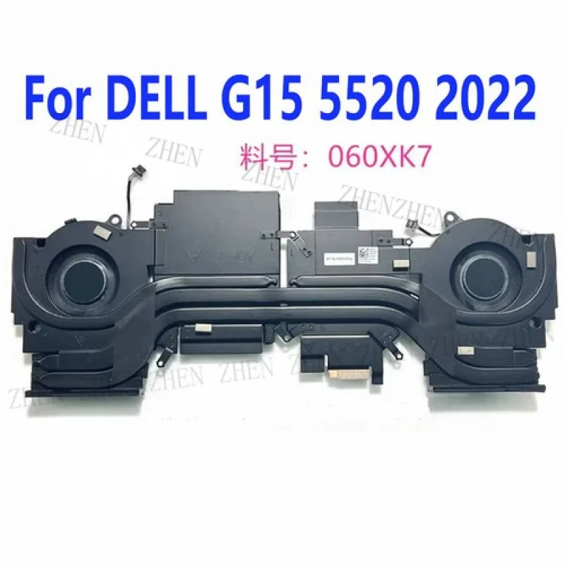 

Y для ноутбука DELL G15 5520 2022, охлаждающий вентилятор для процессора и графического процессора с радиатором CN-060XK7 60XK7