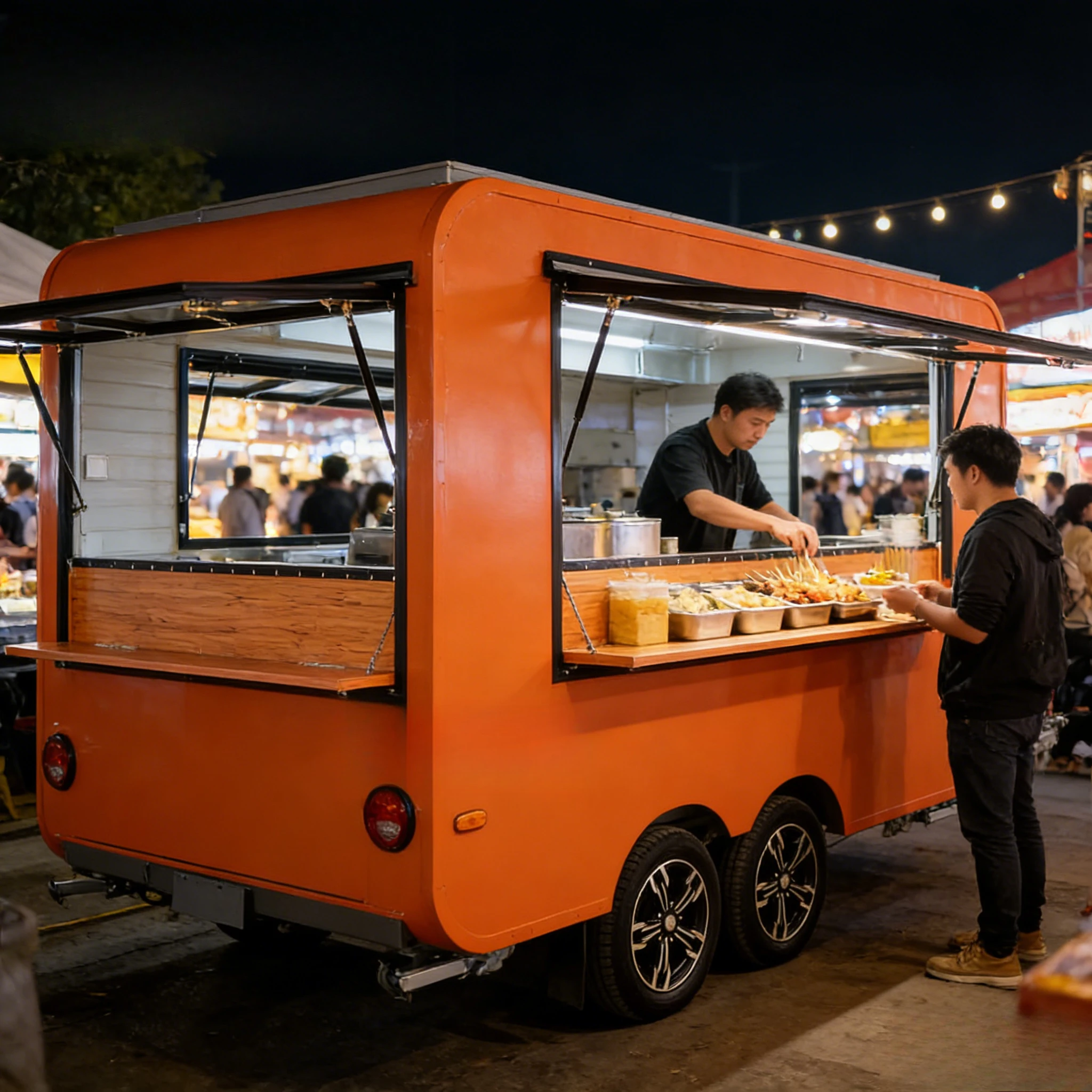 Custom Mobile Ice Cream Smoothies Juice Coffee Slush Bar Food Trailers Fully Equipped Kitchen Fast Food Truck Shop customized