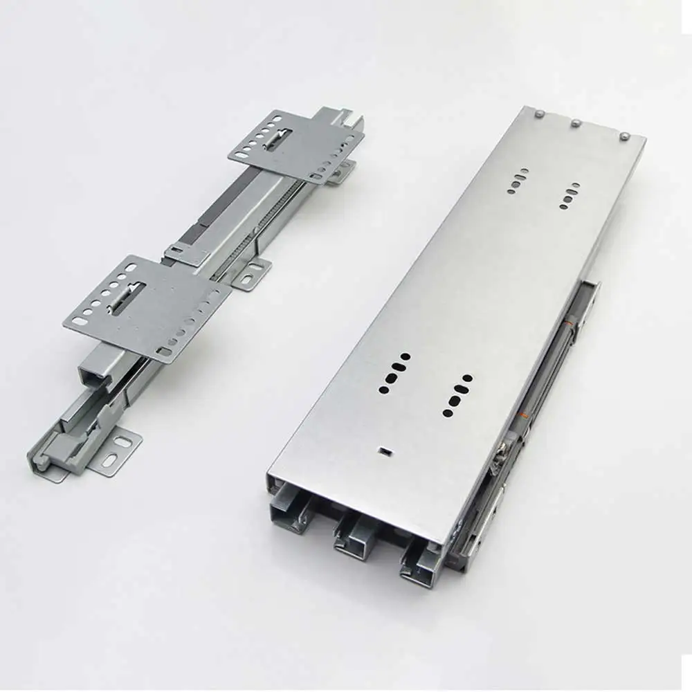 Heavy Duty Drawer Slide Sliding Bearing Guide Rail Full Extension 53mm Load-bearing 80kg for Closet, shoe cabinet, wine cabinet