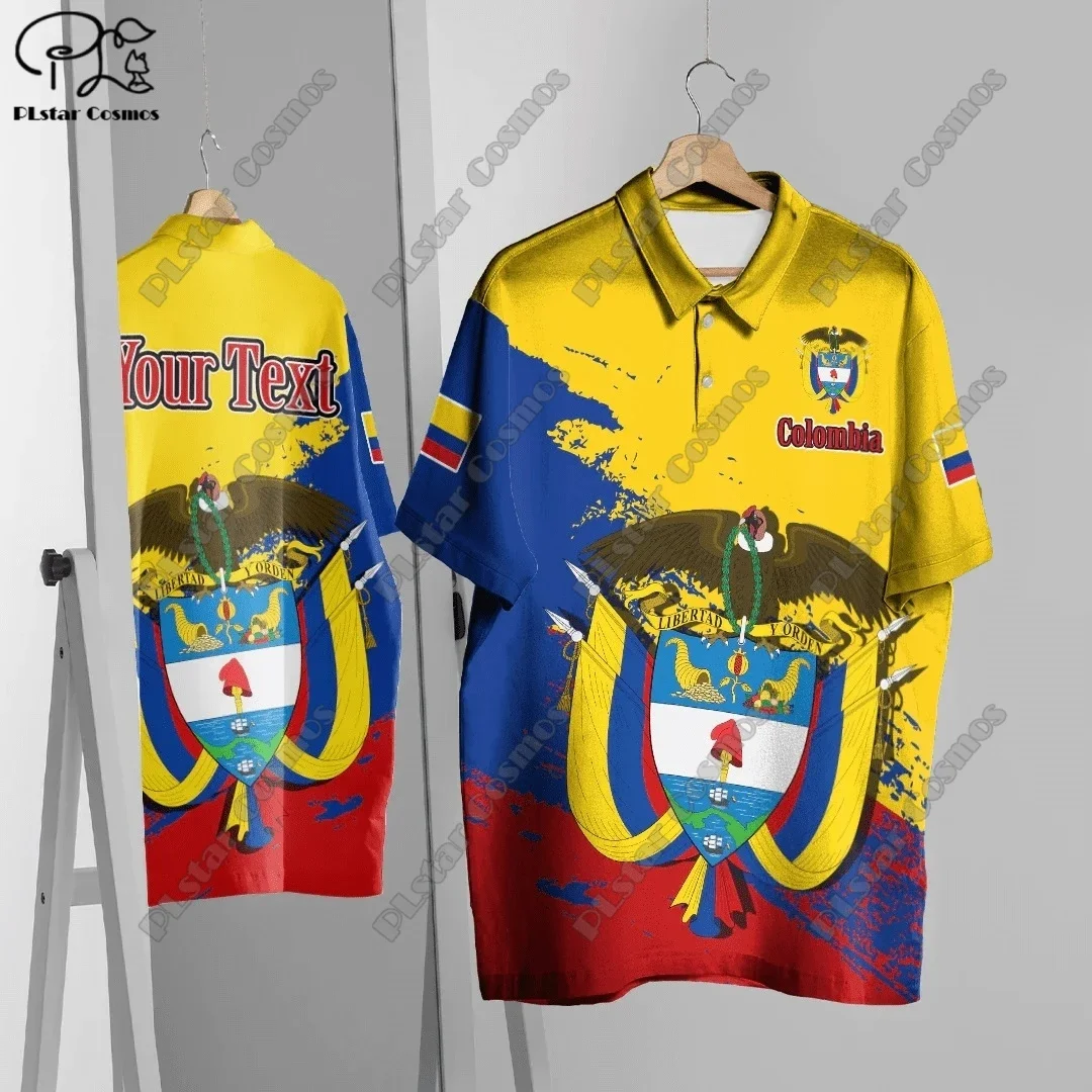 3D Printing New Custom Name Polo Shirt Unisex Chile Colombia Gambia Georgia Ghana Kenya Version Special Polo Shirt