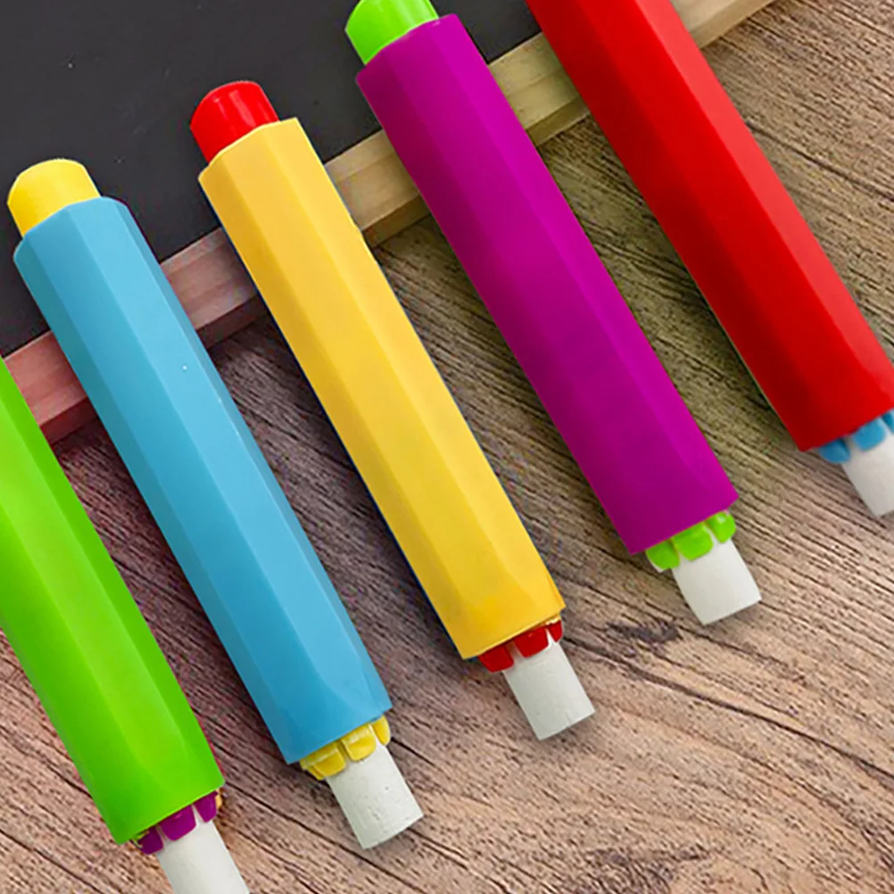 

10pcs Chalk Holder Set PP Material Lightweight Portable Clip for Teachers 5 Colors Mix School Supplies Storage