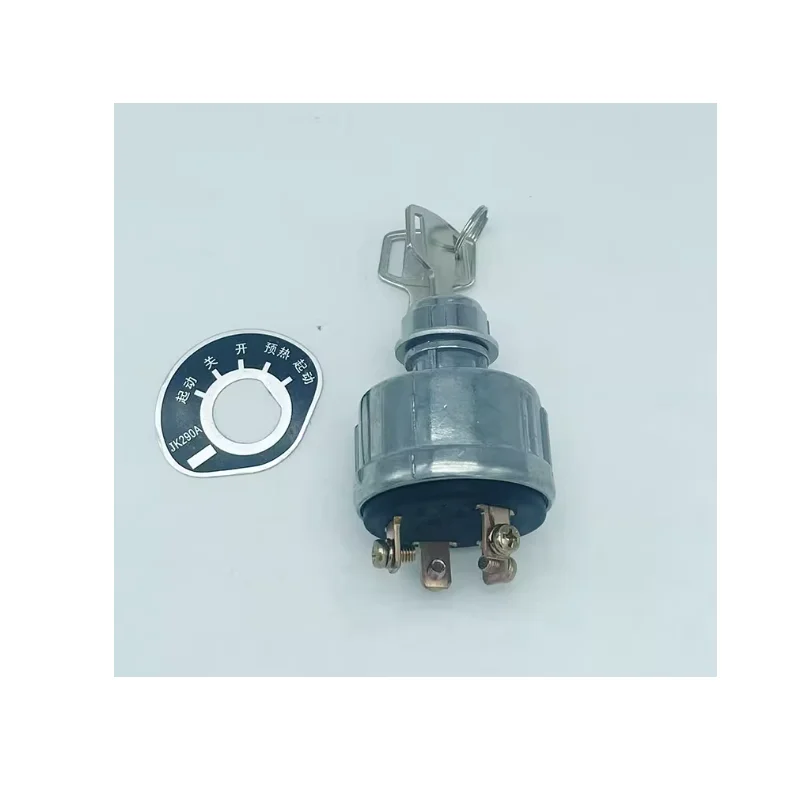 Construction vehicle JK290A ignition lock switch preheating start key excavator shovel forklift crane tractor