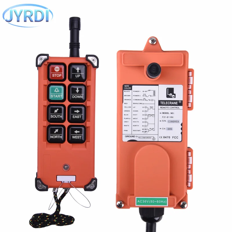 

F21-E1B 6 buttons single speed Industrial Wireless Radio Crane Remote Control switches winches Hoist track Crane Lift Control