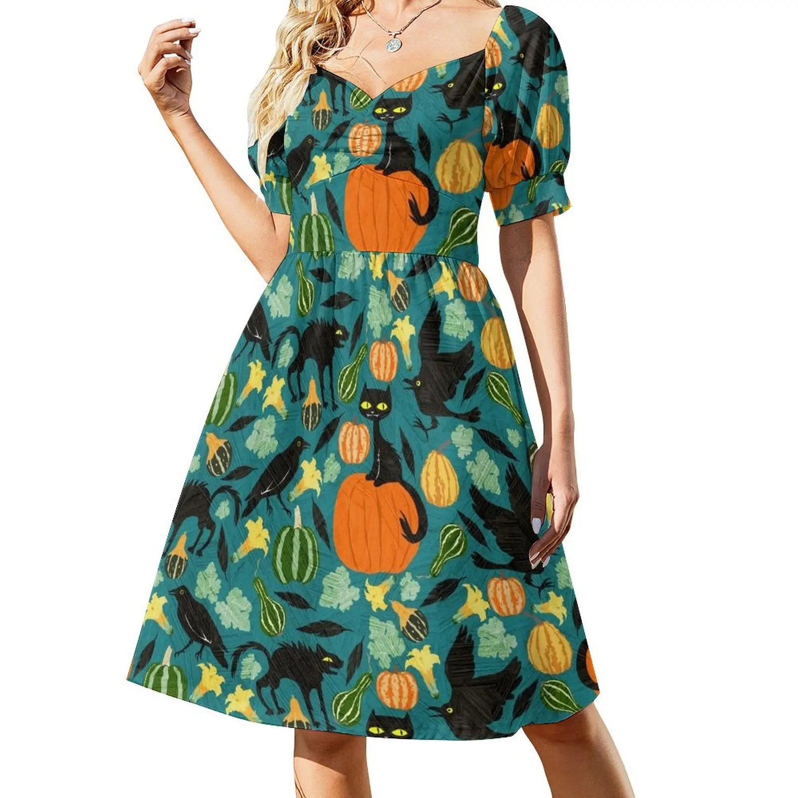 

Crows and cats Dress cute dress dress party evening elegant luxury celebrity clothes for woman Long woman