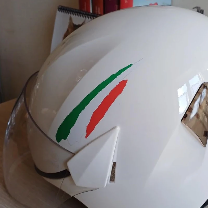 3PCS Italy Flag Motorcycle Sticker Waterproof for Motorbike Helmet Side Panel Car Bike Electric Scooter Decoration Vinyl Decal view 3