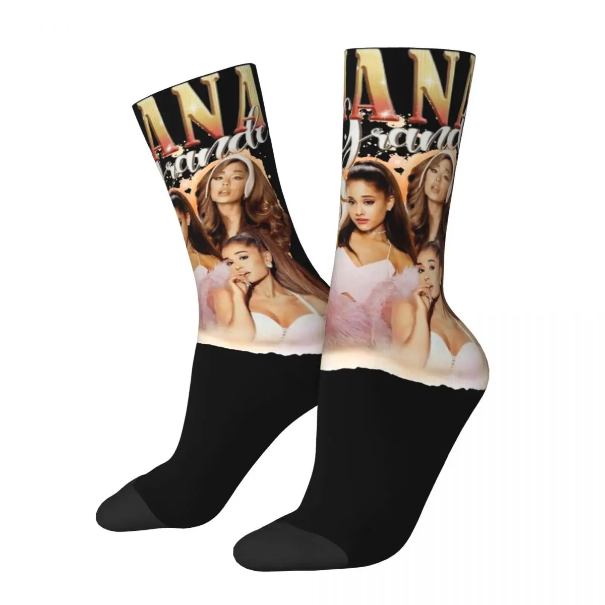 Ariana Grande Singer Bootleg Product Socks Cozy 2024 Tour Eternal sunshine Graphic Long Socks Super Soft for Men's Gift Idea