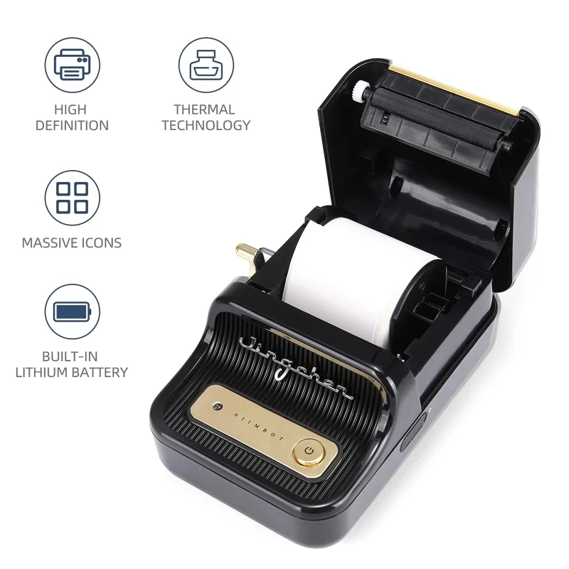 

B21 Thermal Label Printer for Clothing Tag Jewelry Supermarket Cake Bakery Coding Machine Small Home Kitchen Mark Maker
