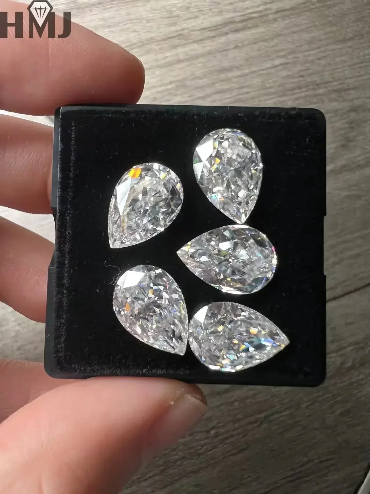 (Full Size ) Loose Moissanite Stones Crushed Ice Pear Cut D Color  VVS1 GRA Certificate for Diy Jewelry Making  Charms Beads