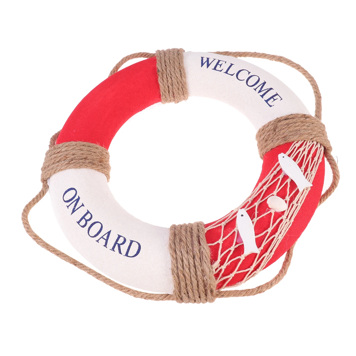 

1pc Lifebuoy Decoration Wall Sign Home Decor Hanging Ornament Door Window Buoys Nautical Style Portable Welcome Sign