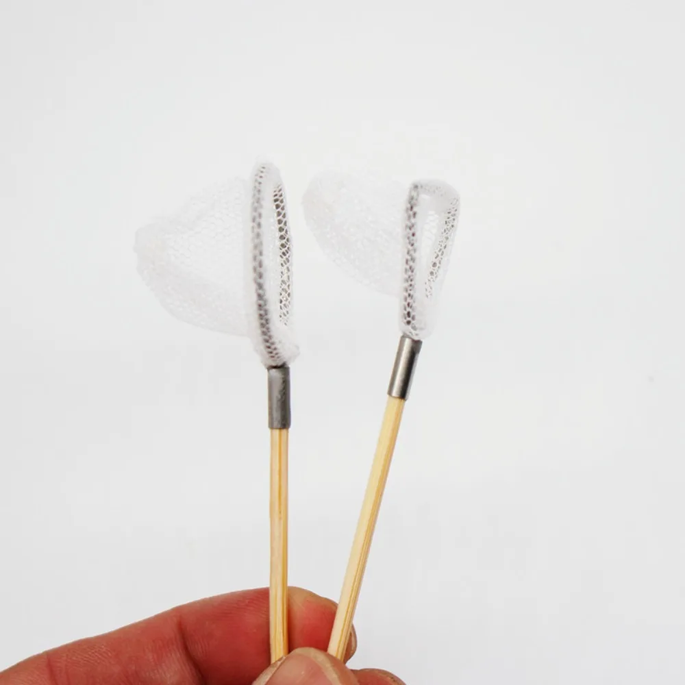 DIY Dollhouse Fishing Net Rod White Blue Furniture Dollhouse Fishing Insect Net Pretend Play Dollhouse
