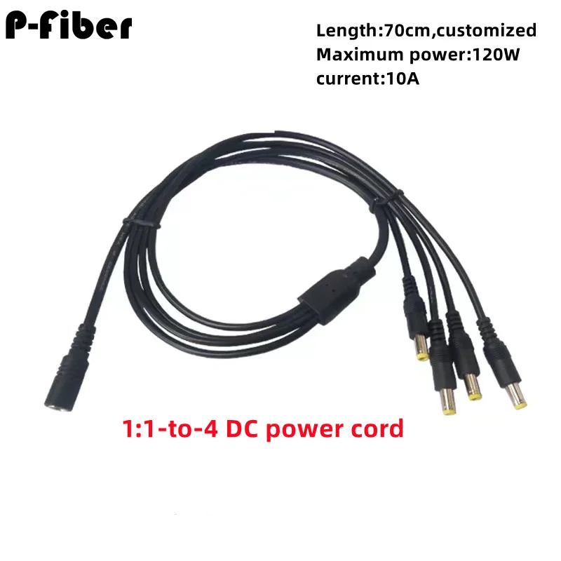 12V10A แหล่งจ่ายไฟแตะสาย 5PCS DC5.5 * 2.1 สายไฟ 1-to-2/3/4 /5/8/10 สายไฟการตรวจสอบ/สายเชื่อมต่อ LED