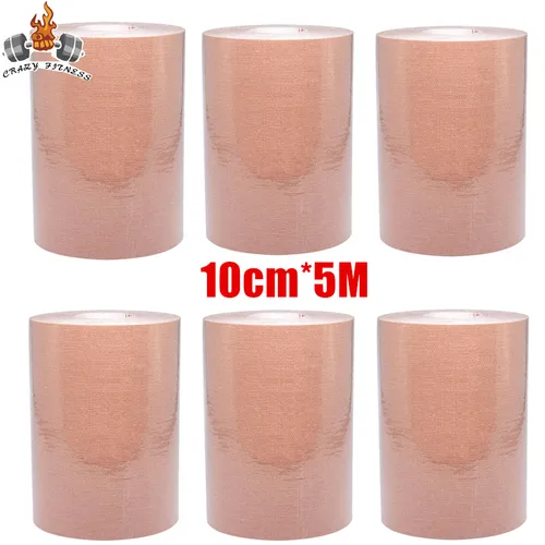 Paquete de 6 cintas de kinesiología, cinta atlética impermeable sin látex de 10cm x 5m para aliviar el dolor, soporte muscular y articular, recuperación de lesiones