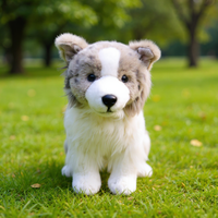 Realistic Border Collie Plush Toy Highly Detailed Soft Hugable Stuffed Animal Comforting Playmate Gift for Kids
