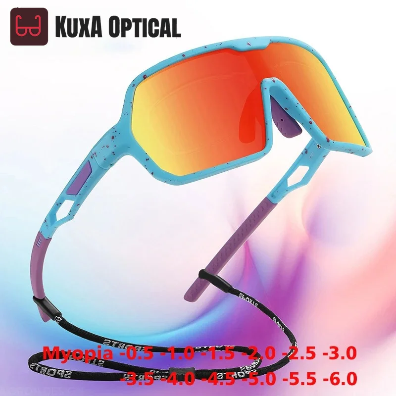 

XUKA Full-frame Outdoor Sports Myopia Custom Frames Prescription Customized Eyewear -0.5~-6.0 Glasses Men's Sunglasses Colorful