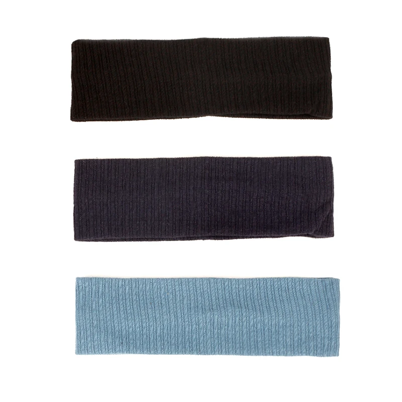 Women Multicolor Spring Summer New Ribbed Headbands Slouchy Hairband HeadWrap Elastic Soft Headdres Lady Striped Hair Accessorie