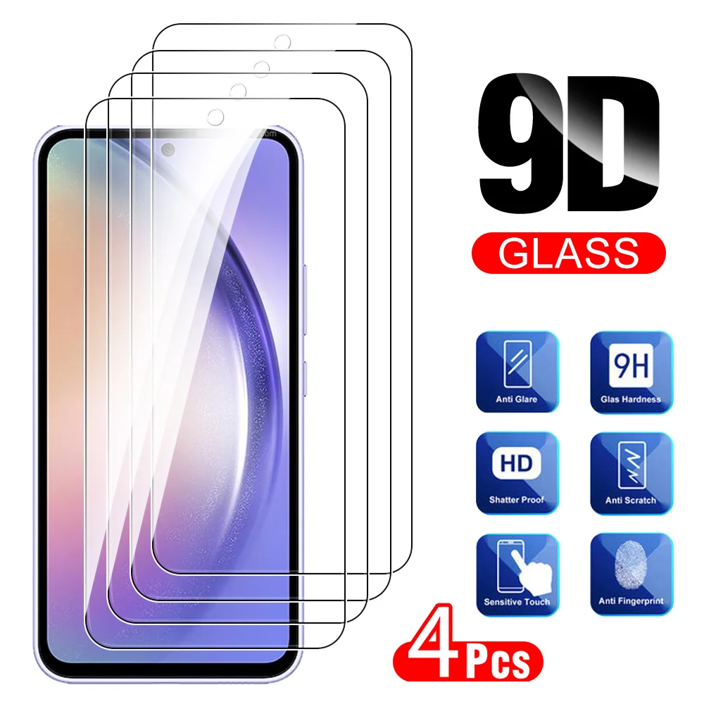 4Pcs Tempered Glass For Samsung Galaxy A55 A54 A53 A52 A52s 5G Protective Film For Samsung Galaxy A 54 a54 a53 GalaxyA54 53 52 s