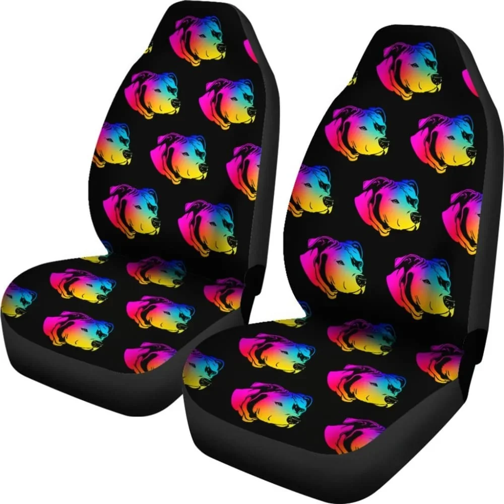 Rainbow Pit Car Seat Covers,Pack of 2 Universal Front Seat Protective Cover