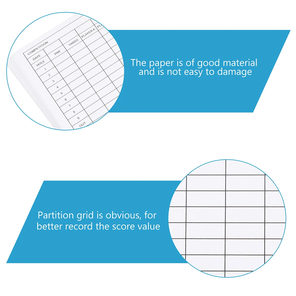

10Pcs Coated Paper Golf Scorecards Compact Design Reliable Score Recording Tool for Outdoor Sports Golfs Supplies