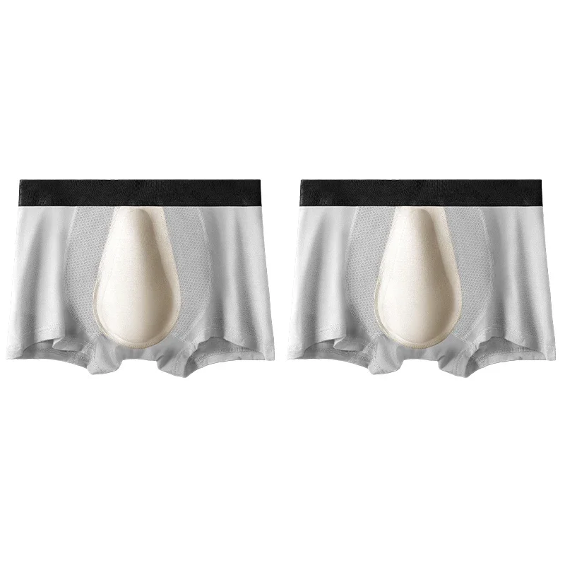 

2PCS men's underwear 3DU convex bag youth comfortable breathable pants antibacterial boxer shorts