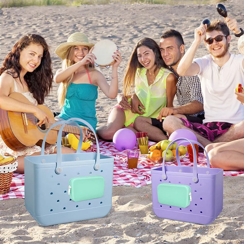 Impermeável Silicone Bolsa De Armazenamento, Cosméticos Saco, Saco De Armazenamento, de Grande Capacidade, Camping, Caminhadas, Suporte Do Telefone Reutilizável