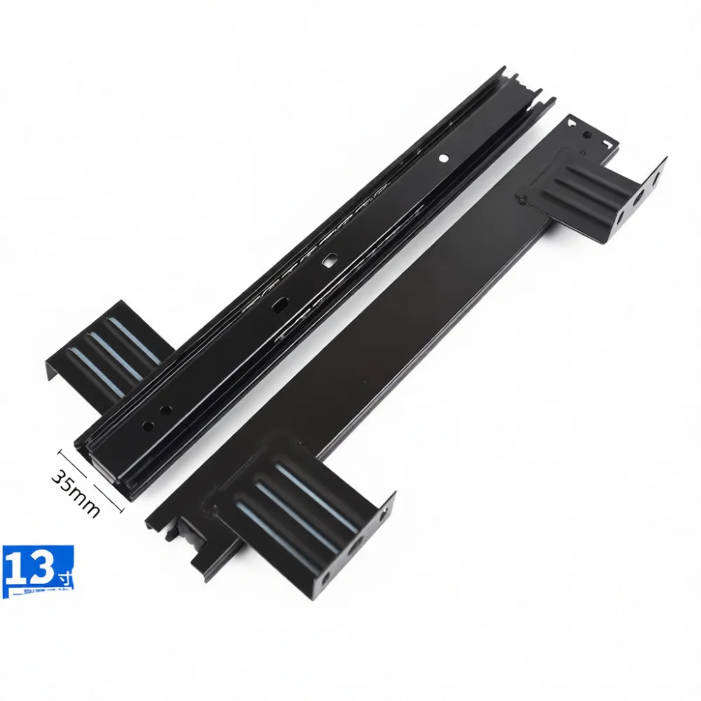 Under Desk Keyboard Tray Mounting Slides Furniture Drawer Rails Cold Rolled Steel Mute Sliding Runner Hardware Track Parts