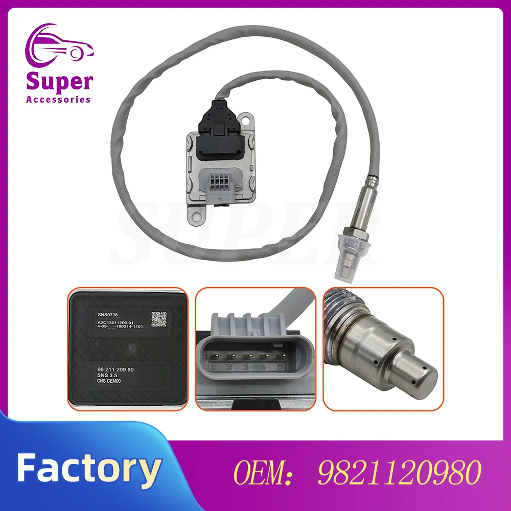 

9821120980 9675358480 New NOX Sensor Nitrogen Oxide Sens For Citroen C3 C4 5008 Peugeot 208 308 1.6 2.0 HDi BlueHDi Di 5WK96746A