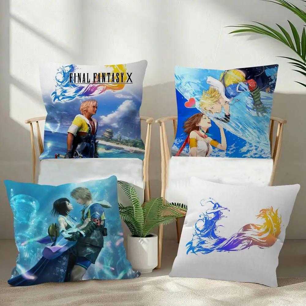 Pillow Gift Home Office Decoration Bedroom Sofa Car Cushion Cover case 45x45 Game F-Final F-Fantasy X