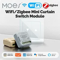MOES Tuya WiFi/ZigBee Smart Curtain Switch Module, Mini, For Rocker Reset Switch, App Remote Control Work With Alexa Google Home