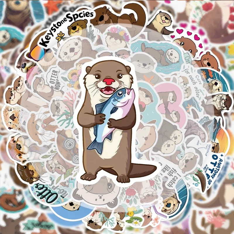 50 ملصقًا لطيفًا من Oter Doodle، شارات لاصقة نابضة بالحياة، أنماط متعددة بدون تكرار، مناسبة لزجاجات المياه وأجهزة الكمبيوتر المحمولة وحقائب السفر وألواح التزلج والقيثارات وديكورات الحفلات