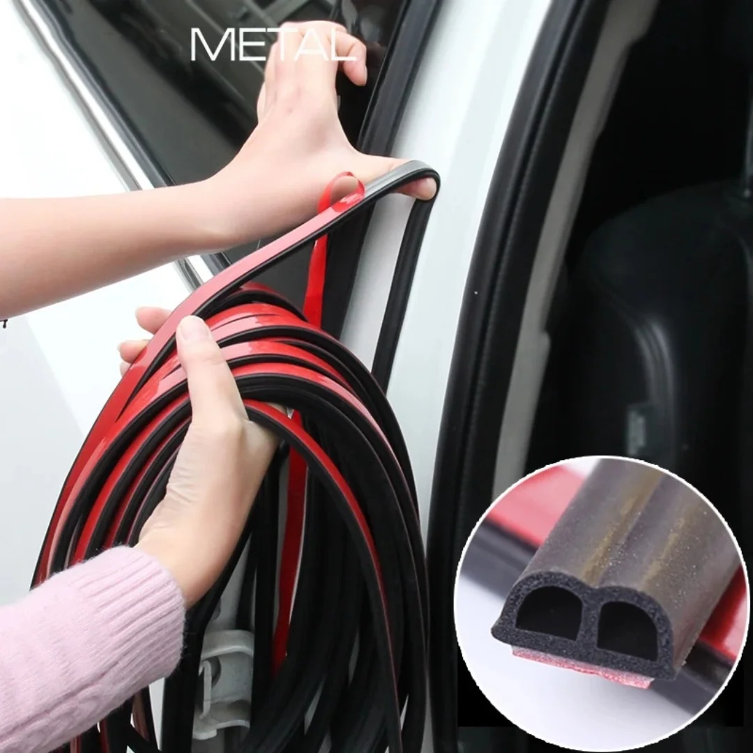 1pc 33/50 Feet Long Universal Self Adhesive Auto Rubber Weather Draft Seal Strip, 51/100 Inch Wide X 1/5 Inch Thick, Weatherstri