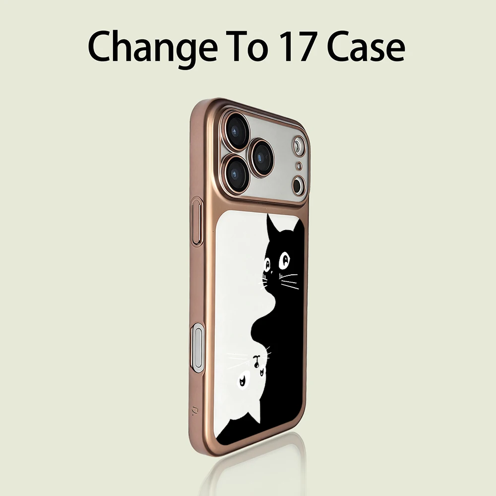 Niedliche Kätzchen-PC-Schutzhülle für iPhone 13 14 Pro Max Hüllen iPhone 17 11 12 13 ProMax 16 14 15 Plus 17 Air Kawaii Katzen-Funda – Detail 6