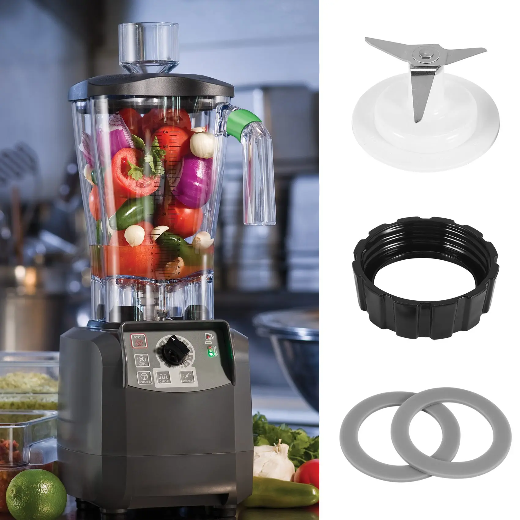 ハンルトンビーチブレンダー用交換部品、ブレンダーブレード、ベースボトムキャップ、2ラバーオリング、シールリングガスケット