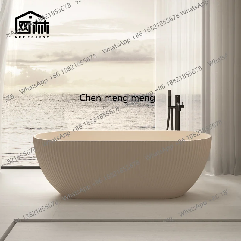 حوض استحمام صناعي بلون القهوة والحليب، حمام عائلي، مرحاض فندقي، حمام مخطط مزدوج تمرغ عميق #2