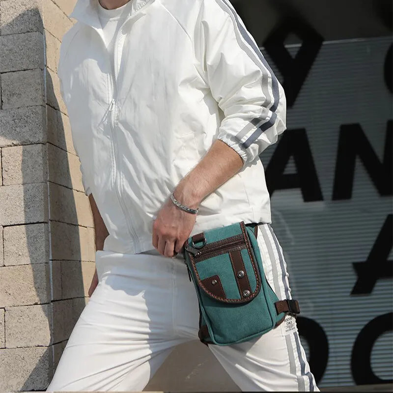 

2025 Equestrian Drop Leg Bag Canvas Nylon Adjustable Horse Riding Waist Bag Large Capacity Outdoor Equestrian Equipment Cycling